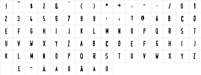 Stamp Regular Character Map Stamp Regular Character Map