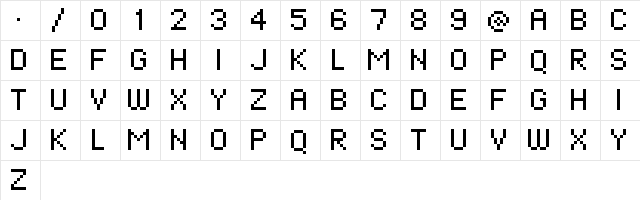 standard 07_55 Regular Character Map