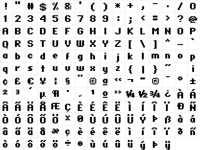 standard 07_66 Regular Character Map standard 07_66 Regular Character Map