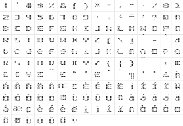 Stardust Regular Character Map