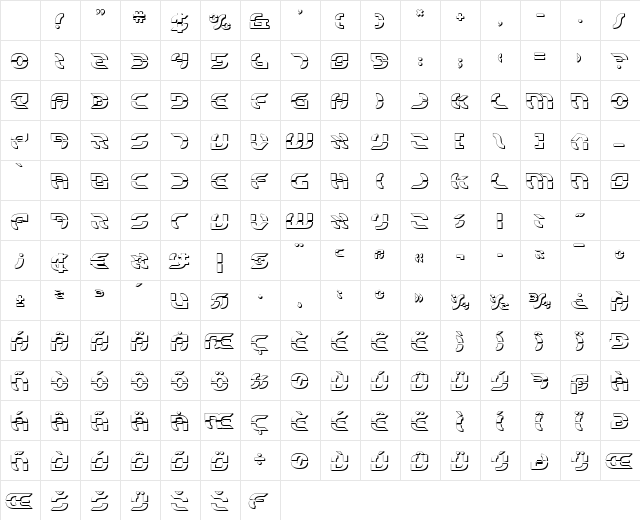 Starfighter Shadow Character Map