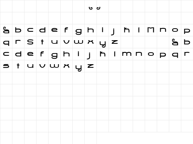 Stealth Magnum Bold Regular Character Map