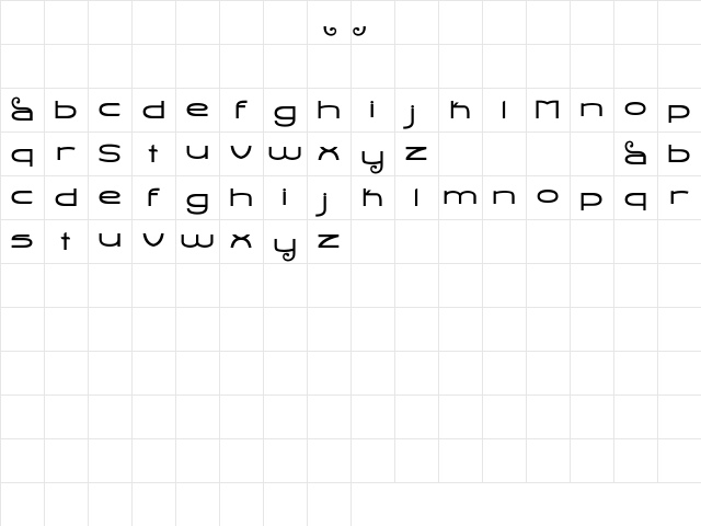 Stealth Magnum Regular Character Map