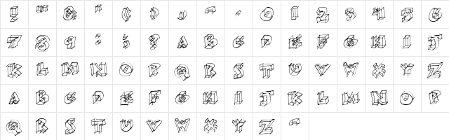 Glass Regular Character Map