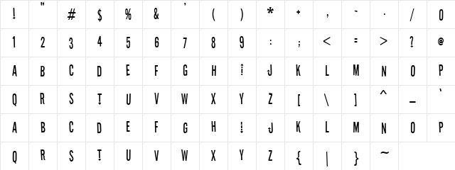 Stereofidelic Regular Character Map Stereofidelic Regular Character Map