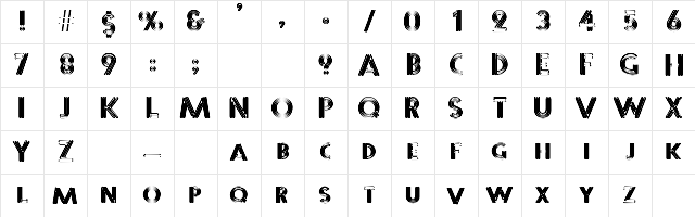 SterlingPanic Regular Character Map