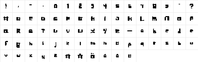 Stjart Regular Character Map Stjart Regular Character Map
