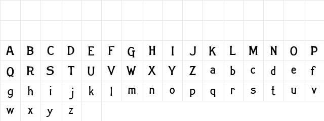 Stonehouse Demo Regular Character Map
