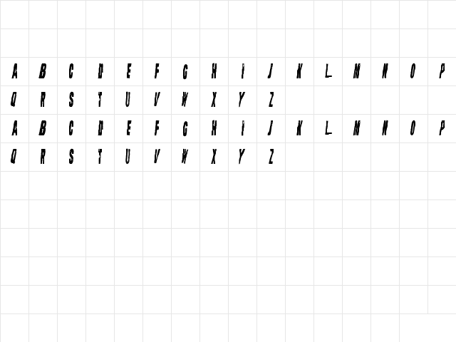 NewUnicodeFont Regular Character Map