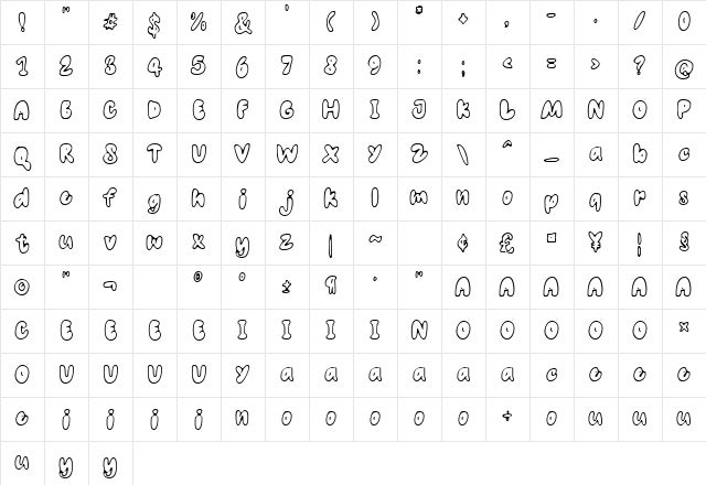 STREET VIBES Regular Character Map