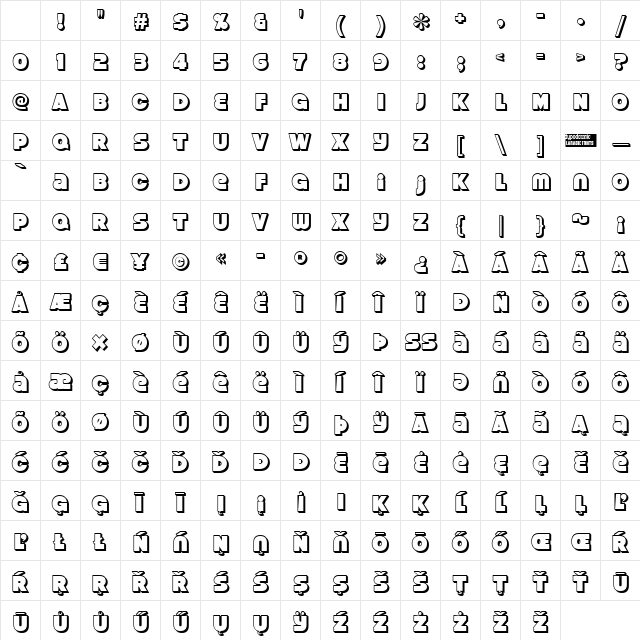 Strenuous 3D Regular Character Map Strenuous 3D Regular Character Map
