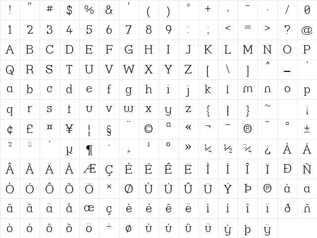 Street Slab Fine Regular Character Map Street Slab Fine Regular Character Map