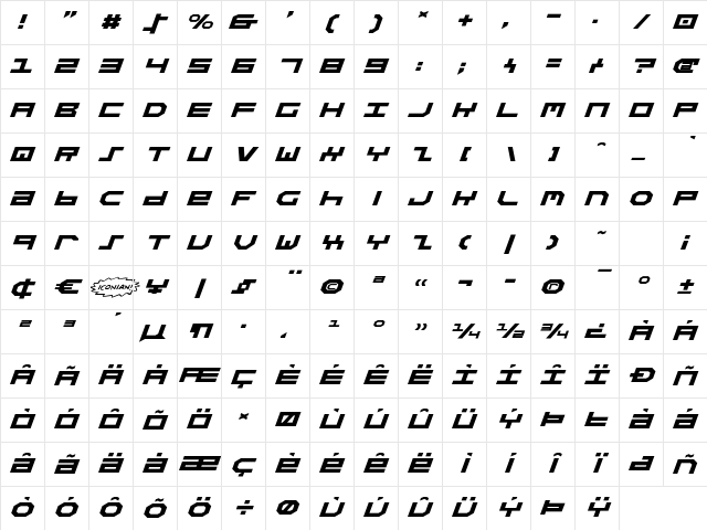 Stuntman Expanded Italic Expanded Italic Character Map Stuntman Expanded Italic Expanded Italic Character Map