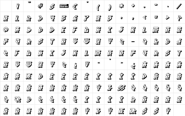 Stupefaction 3D Regular Character Map Stupefaction 3D Regular Character Map