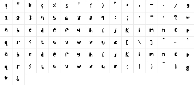 I suck at golf Regular Character Map