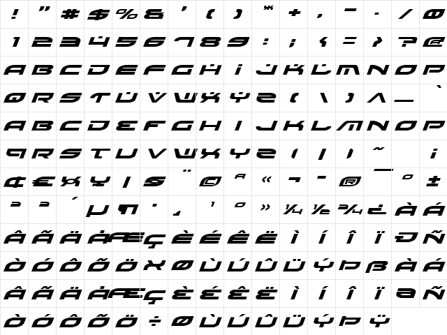 Battlefield Expanded Italic Expanded Italic Character Map Battlefield Expanded Italic Expanded Italic Character Map