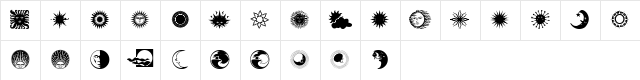 Sun n Moon Regular Character Map