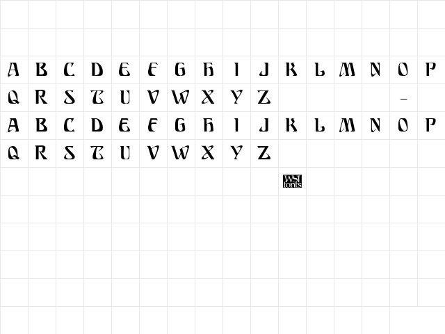 SundraDisplayCaps Regular Character Map