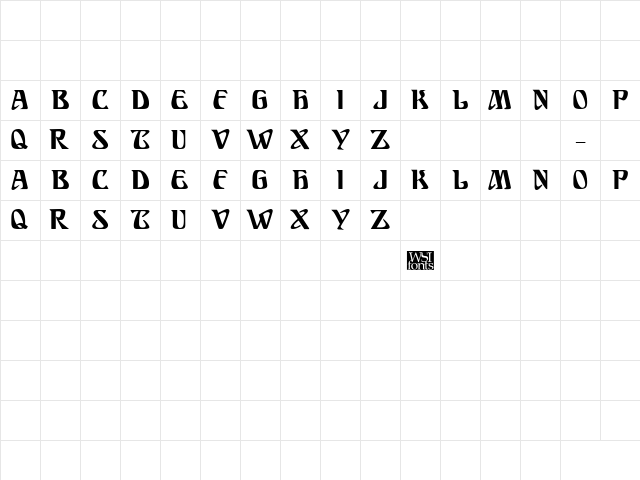 SundraDisplayCaps Bold Character Map