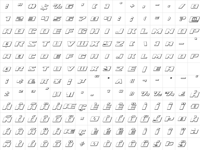Super Brigade 3D Regular Character Map