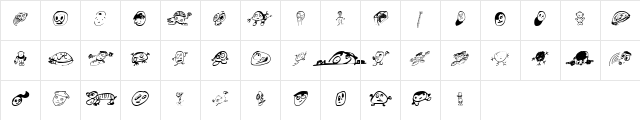 Swatbats 1 Regular Character Map Swatbats 1 Regular Character Map