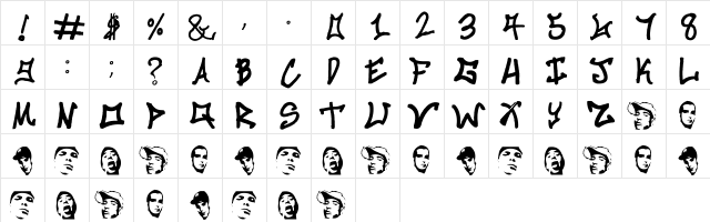 Times New Roman Regular Character Map