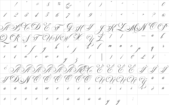 Switzerland Regular Character Map Switzerland Regular Character Map