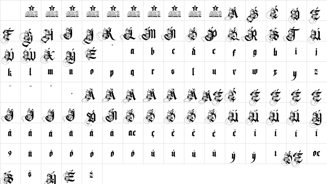 Swordskull PERSONAL USE Regular Character Map Swordskull PERSONAL USE Regular Character Map