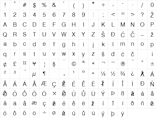 Swiss Light Normal Character Map