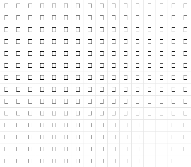 Sin Regular Character Map Sin Regular Character Map