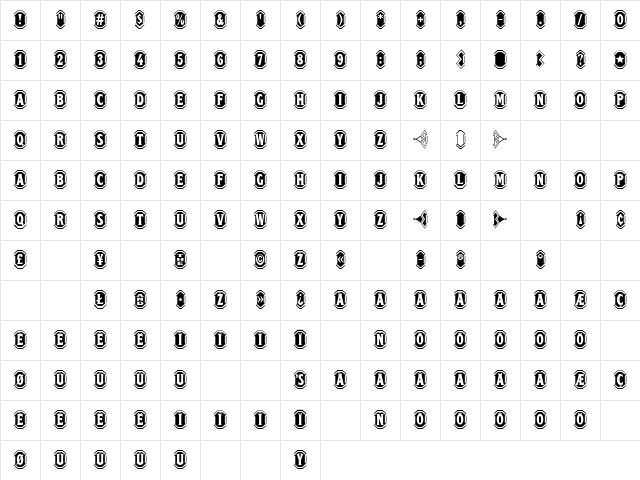 Tableau Regular Character Map