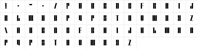 Tagmarker Regular Character Map