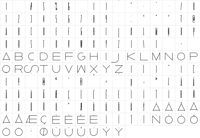 taller evolution Regular Character Map