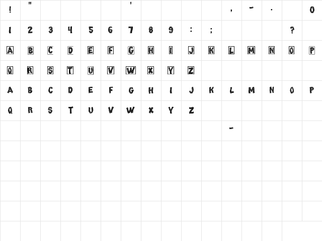 Tango Chips Regular Character Map