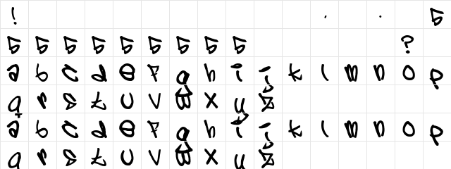 5 cent Regular Character Map