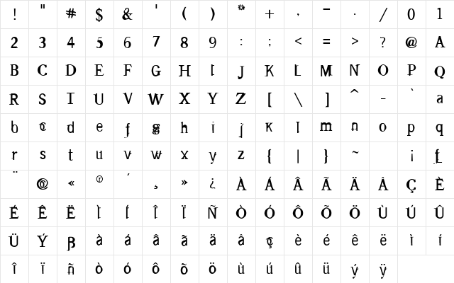 Tape Regular Character Map Tape Regular Character Map