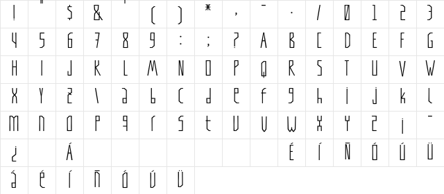 Tapi Regular Character Map