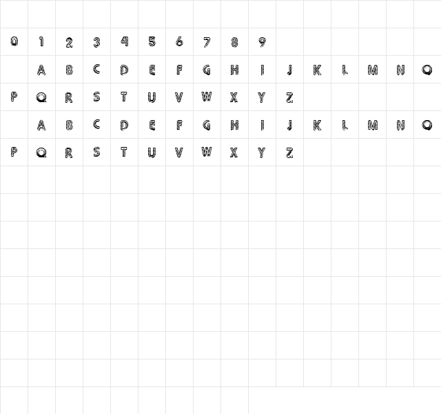 TBJ Regular Character Map TBJ Regular Character Map