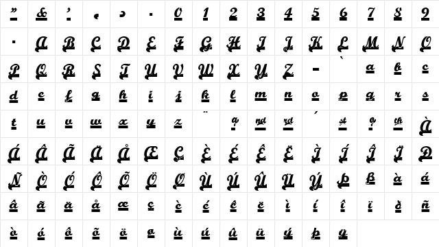 TeamSpirit Normal Character Map