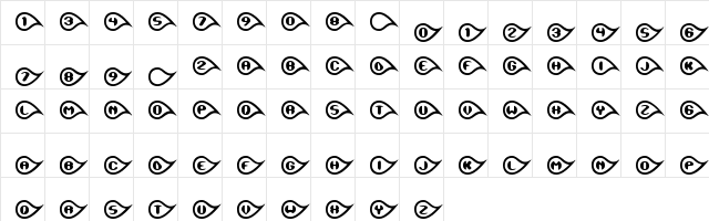 Tearful BRK Regular Character Map Tearful BRK Regular Character Map