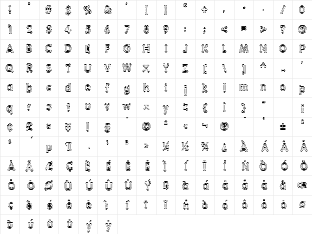 Teazer Normal Character Map