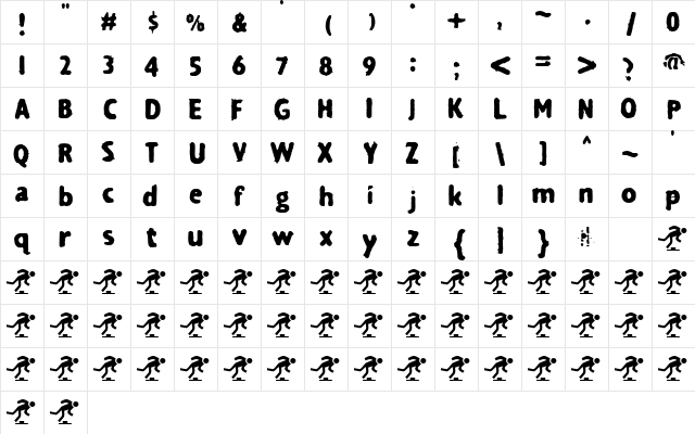 Techninecleen Regular Character Map Techninecleen Regular Character Map