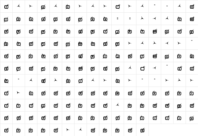 Technicolor Regular Character Map Technicolor Regular Character Map