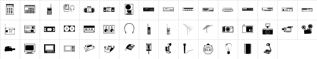 Technology Regular Character Map Technology Regular Character Map