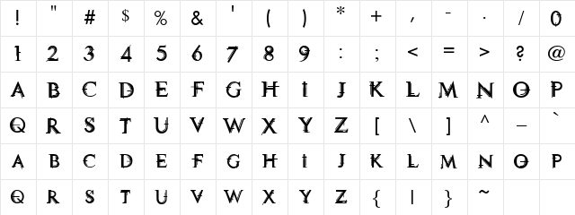 Technovia Caps Character Map Technovia Caps Character Map