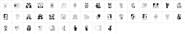 Teddyber V1.1 Regular Character Map Teddyber V1.1 Regular Character Map