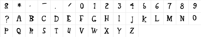 TEGEY Regular Character Map TEGEY Regular Character Map