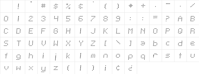 Telegraphic Light Bold Italic Character Map