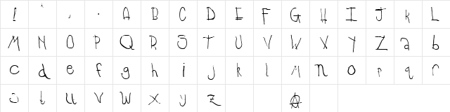 Temple Regular Character Map