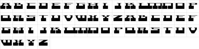 Terra  X Regular Character Map